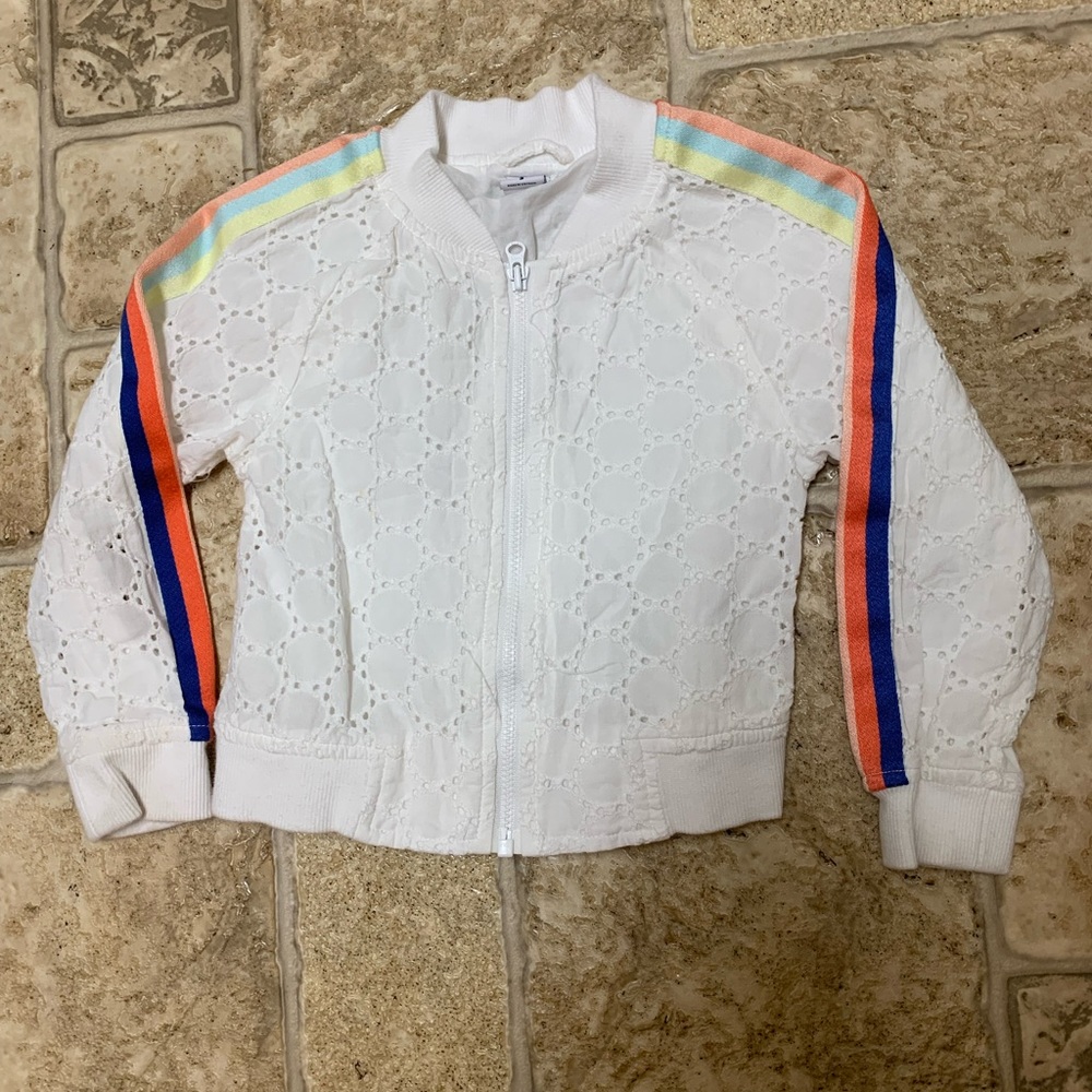 Janie and Jack Eyelet Bomber Jacket